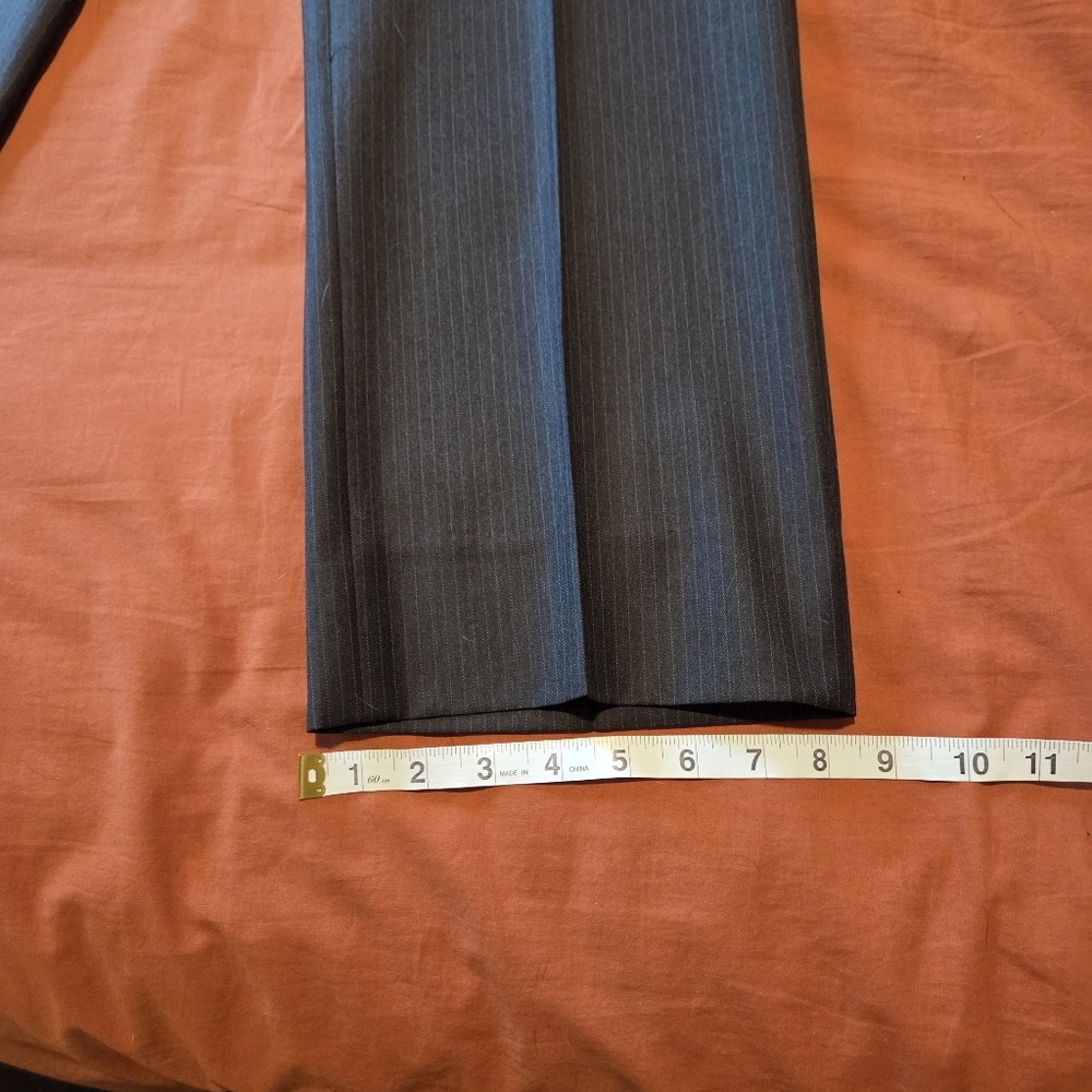 John Varvatos Star USA Brown Pinstripe Wool Bowery Suit Men's 40S 33" Waist - Picture 15 of 16